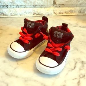 Converse toddler buffalo plaid shoes